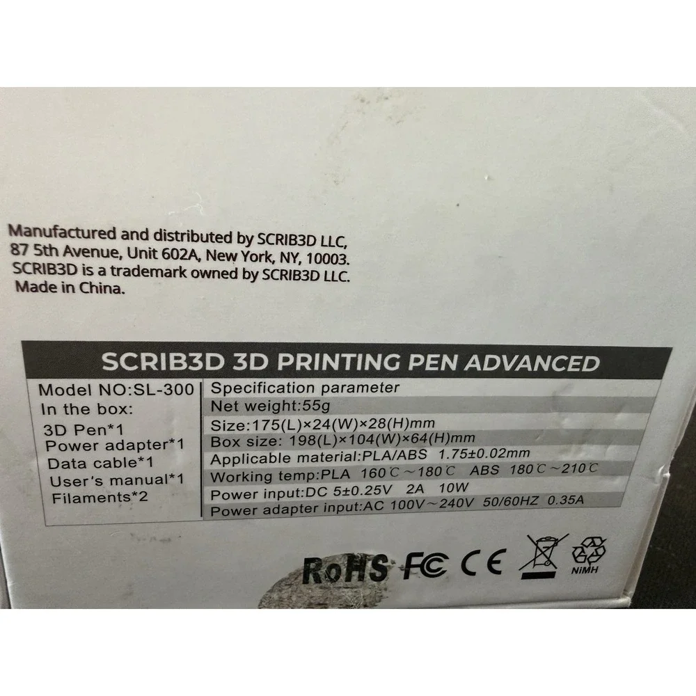 SCRIB3D Advanced 3D Printing Pen Grey Complete Kit Great Condition Tested